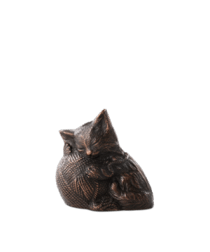 Bronzinė katės formos metalinė urna (0,6 l)
