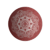 Raudona metalinė urna su mandalos raštu (2,8 l)