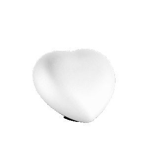 Širdelės formos balta keramikinė urna (1,5 l)